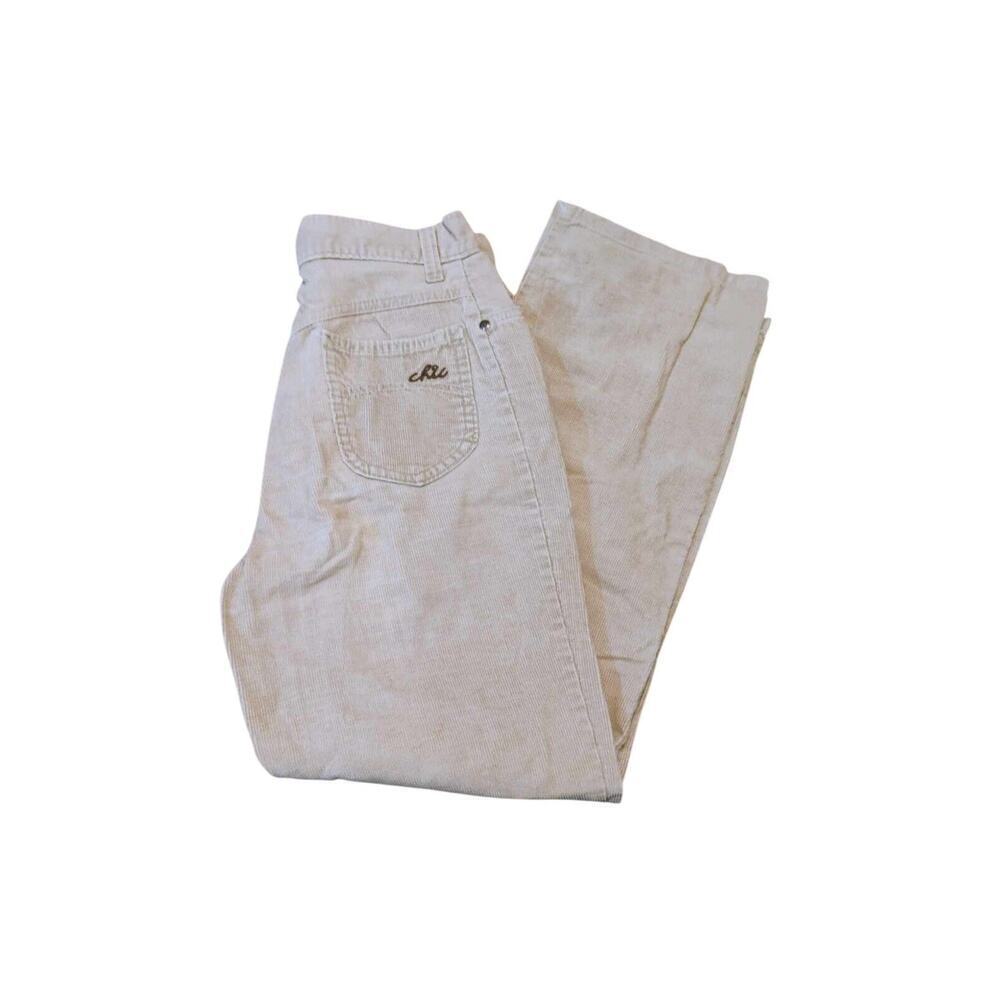 Women's Vintage Chic H.I.S. Corduroy Pants Tan size 8 70s Mom Jean VTG Core